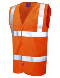 Leo Clifton Anti-Static Waistcoat W19 - Orange